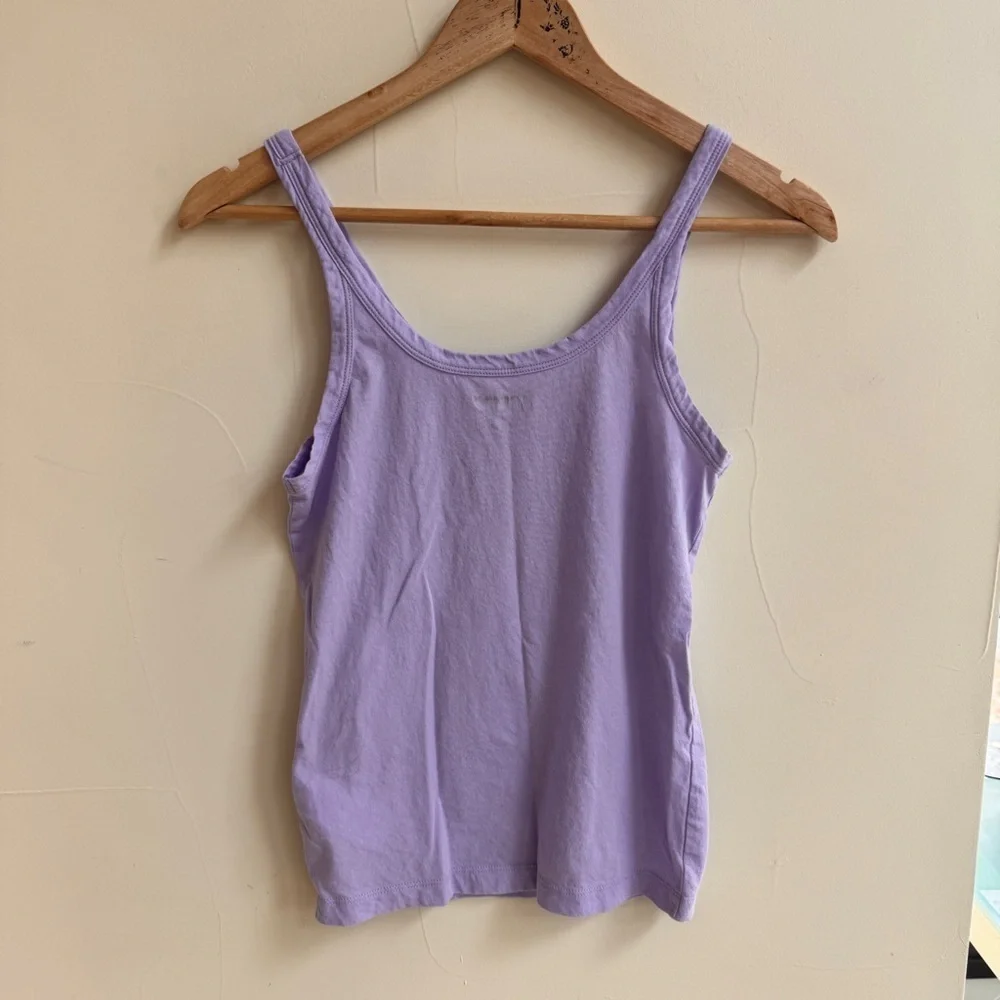J Crew Feather Jersey Slim Fit Tank Top Primrose Purple Womens Size S